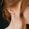 pearl and crystal bow bridal earrings by twigs and honey