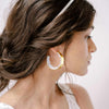 crystal geode inspired bridal gold hoop earrings by twigs and honey