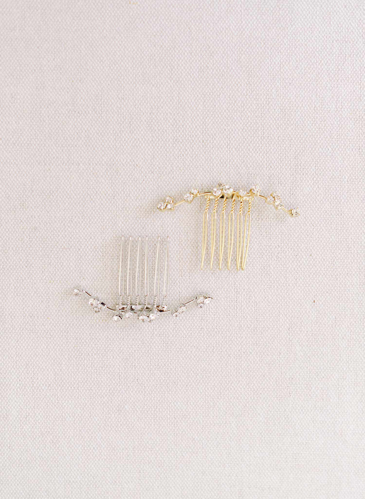 bridal crystal hair comb headpiece by twigs and honey