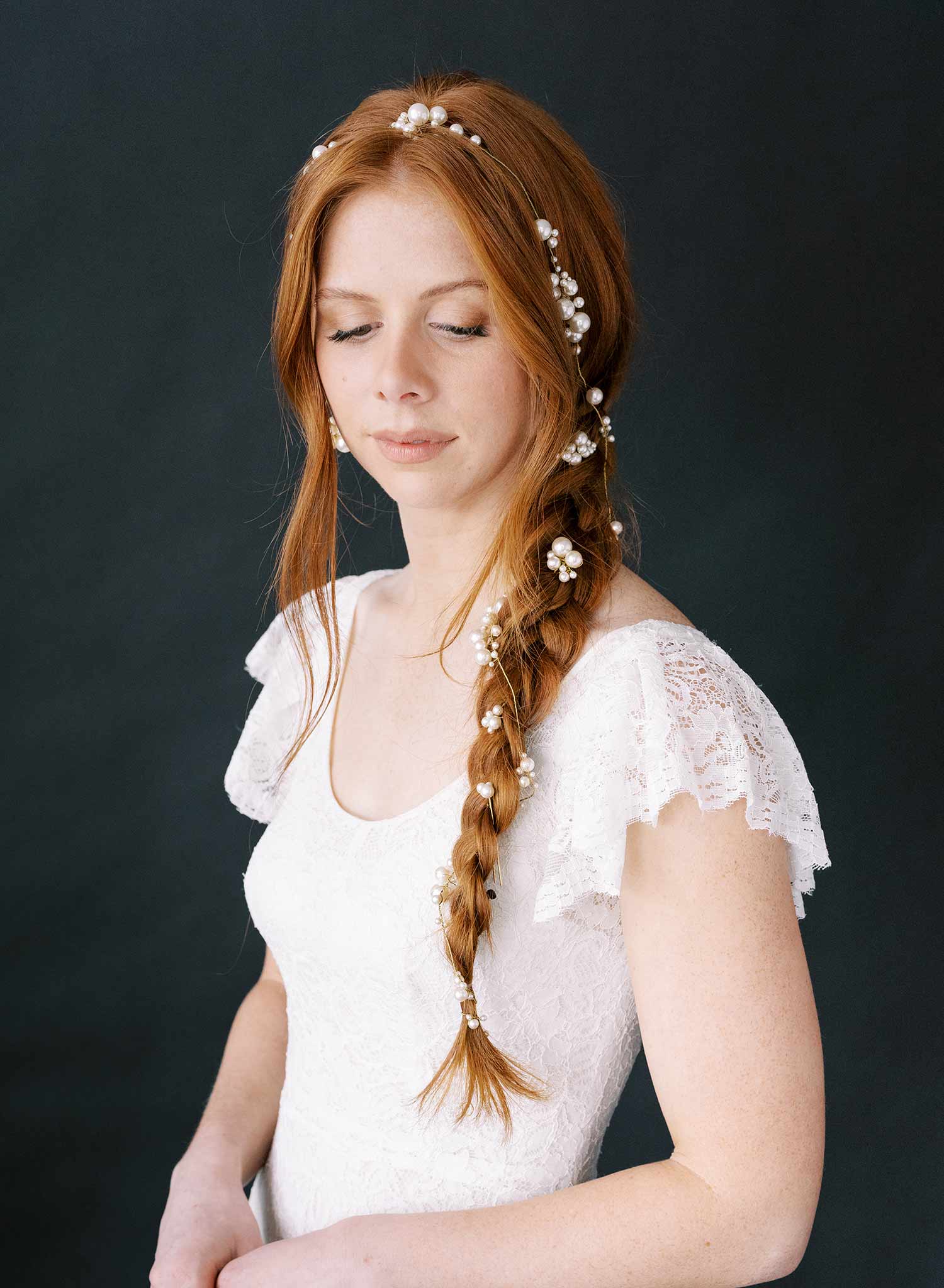extra long bridal pearl hair vine by twigs and honey