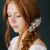 Bridal hair comb with crystals by twigs and honey