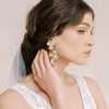 crystal bridal and pear shaped earrings by twigs and honey