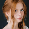 Bridal oval crystal post back earrings by twigs and honey