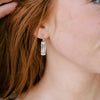 baguette crystal and gold bridal earrings by twigs and honey