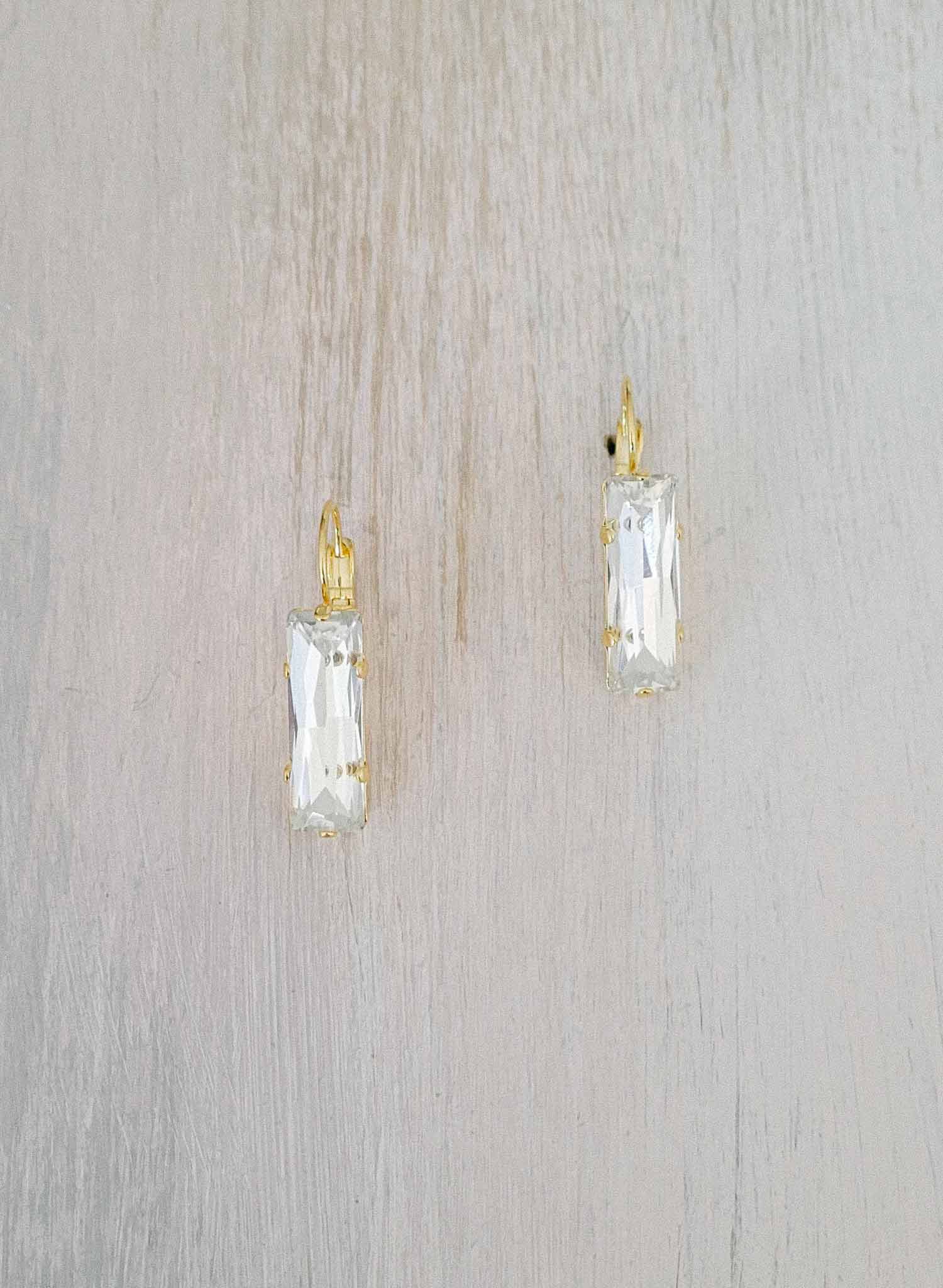 Princess crystal bridal earrings - Style #2386