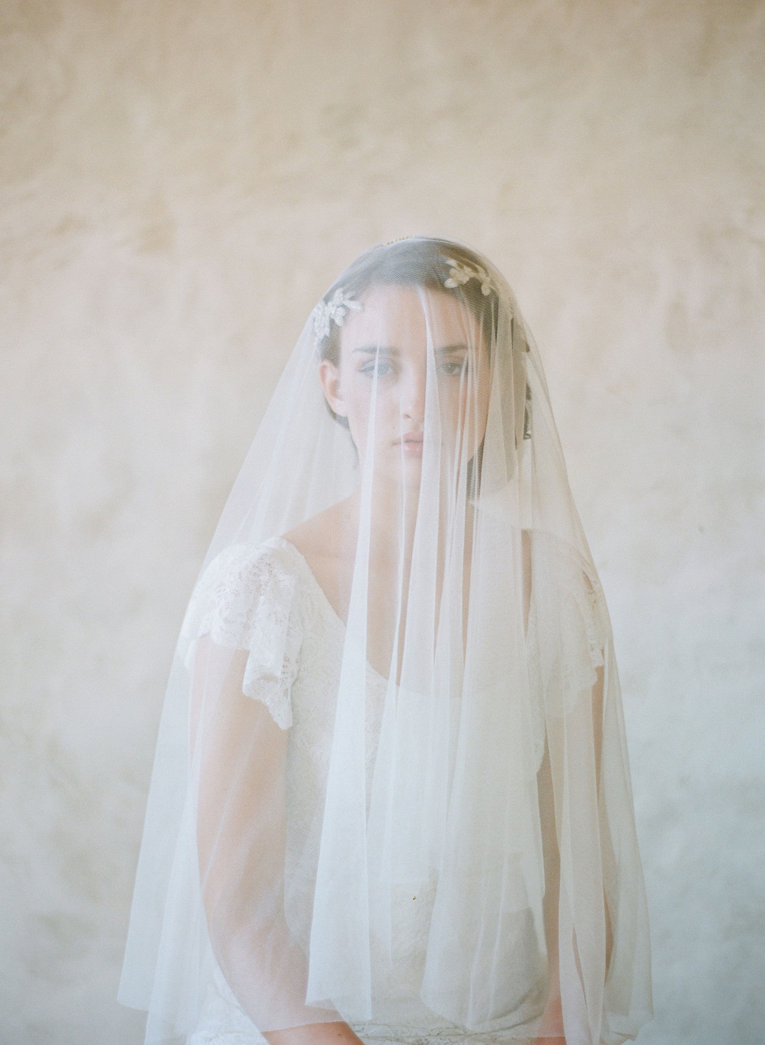 cathedral veil, lux high quality tulle, twigs and honey veil, fingertip veil