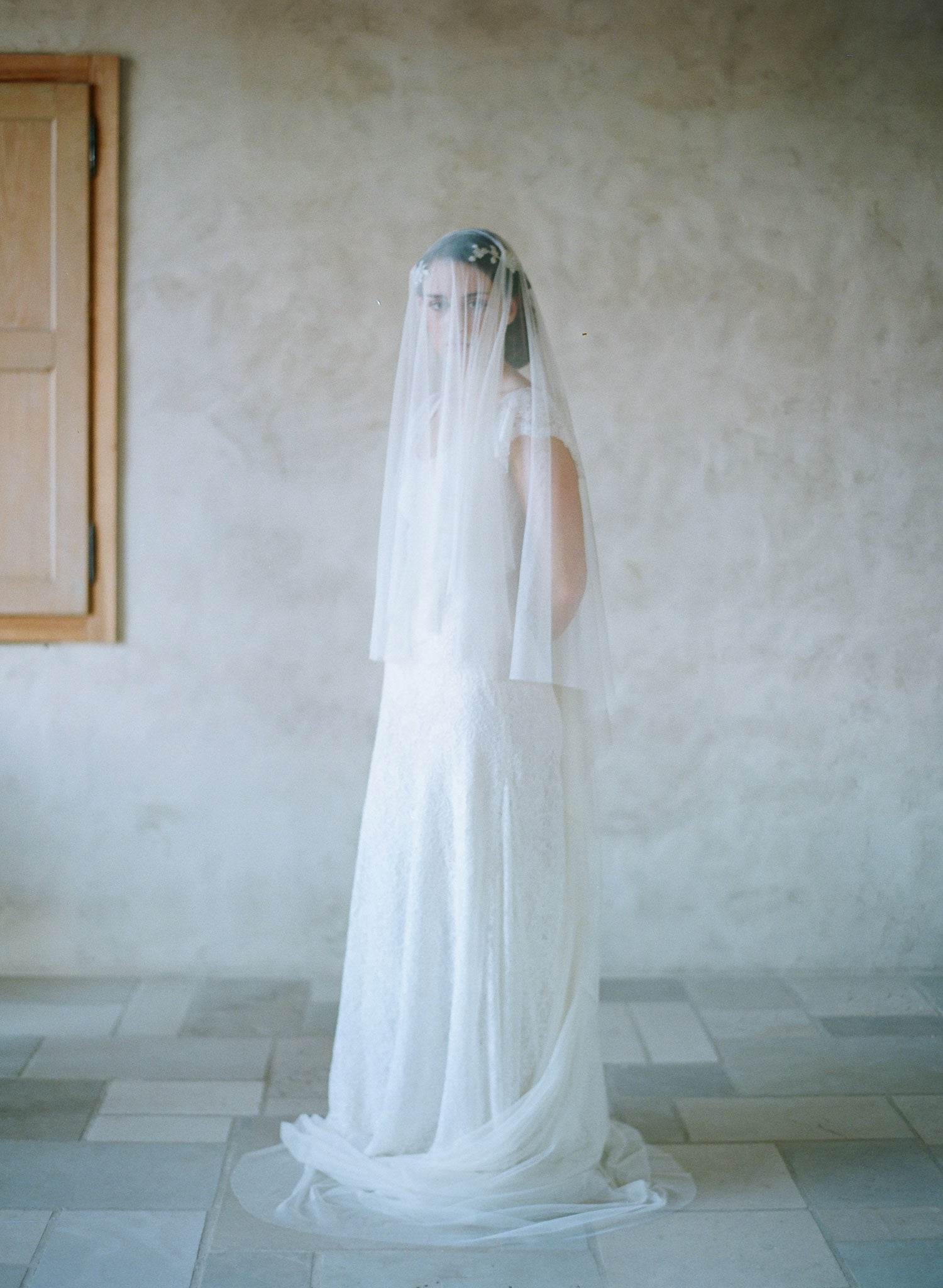 Lux tulle cathedral, chapel, fingertip length veil - Style #357lux
