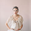 Pearl adorned tulle bandeau veil - Style # 427