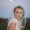 silk tulle birdcage veil, lace flowers, silk flowers, bridal hair, twigs and honey