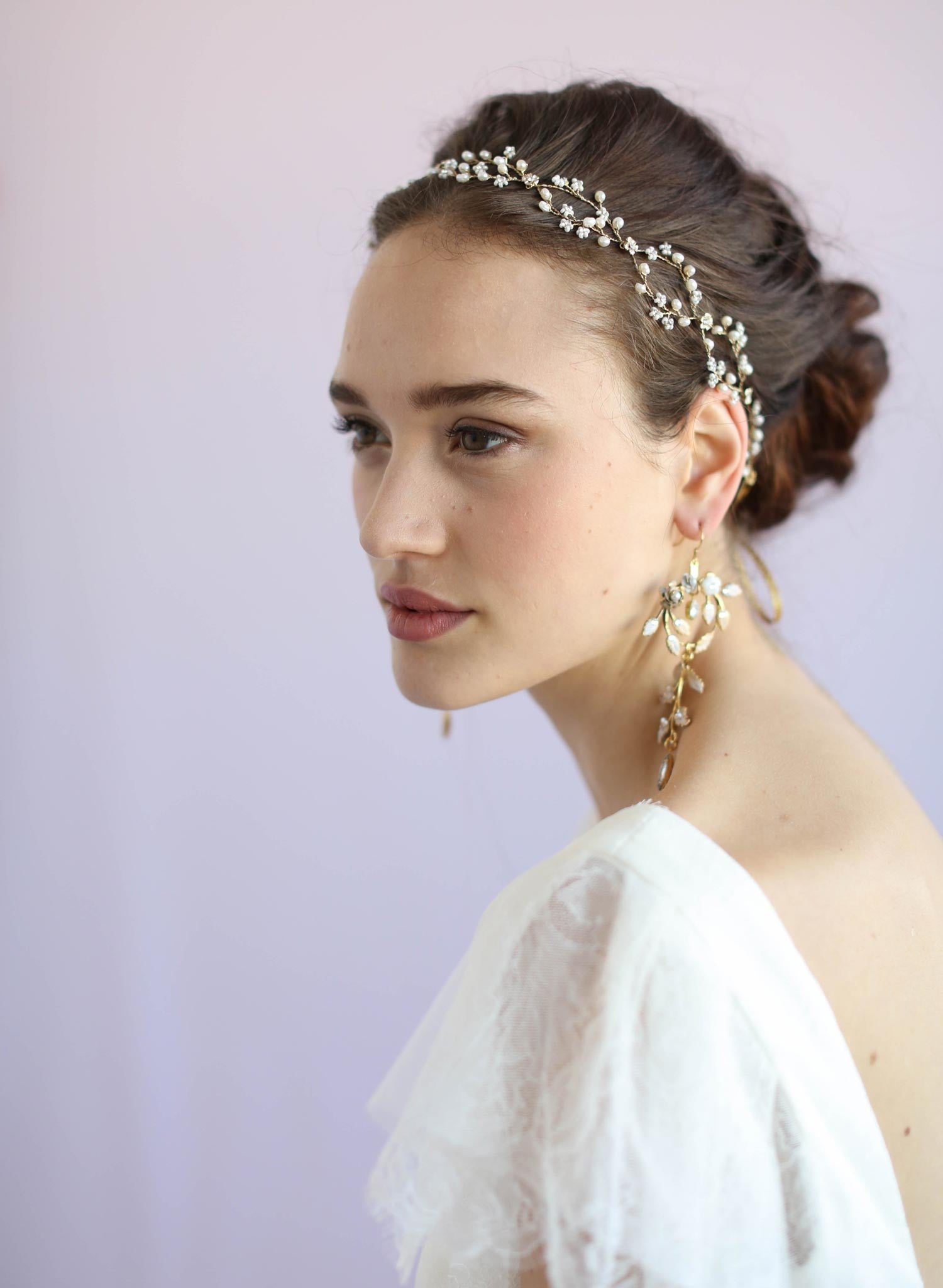 Beaded hair vine, bridal hair vine, bridal sash, twigs and honey