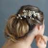 Rhinestone wavy flower headpiece, bridal headpiece, twigs and honey, Austrian rhinestones