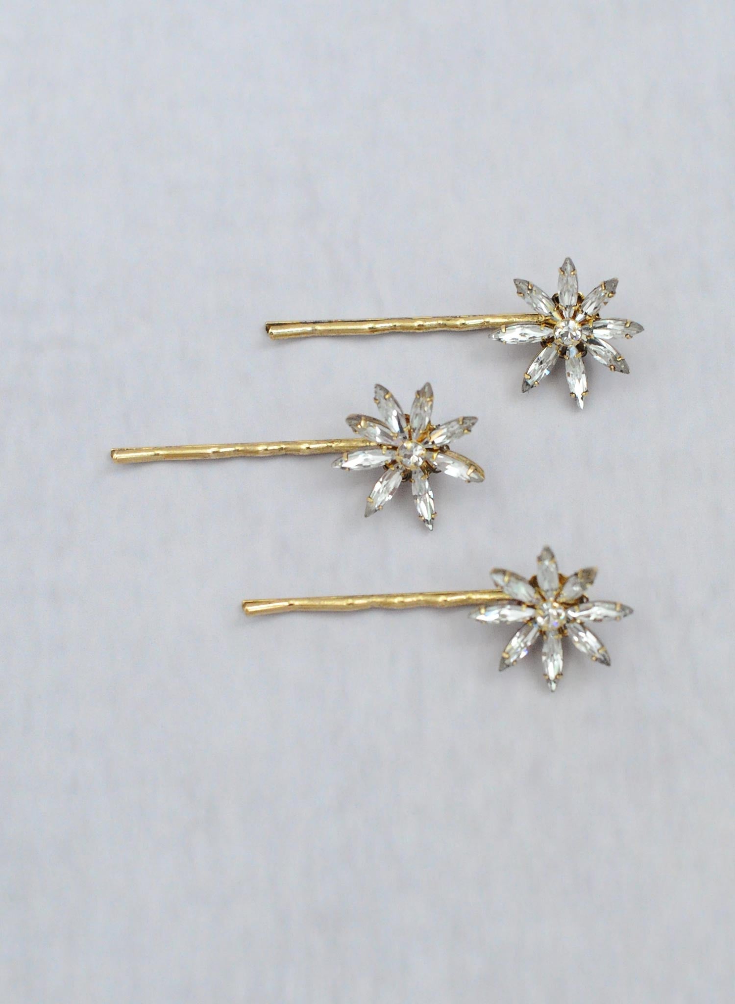 Mini crystal starburst bobbies, set of 3 - Style #660