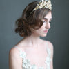 bridal crown, burnished soft regal crown, bridal hair accessories, twigs and honey, wedding accessories
