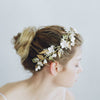 Floral bridal headpiece, clay flower headband, handmade, floral wedding hair adornment, nature inspired, twigs and honey
