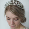 Fern charm and navette crystal tiara crown - Style #754
