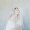 volume veil, bridal veil, wedding veil, vintage inspired, twigs and honey, fingertip tulle veil