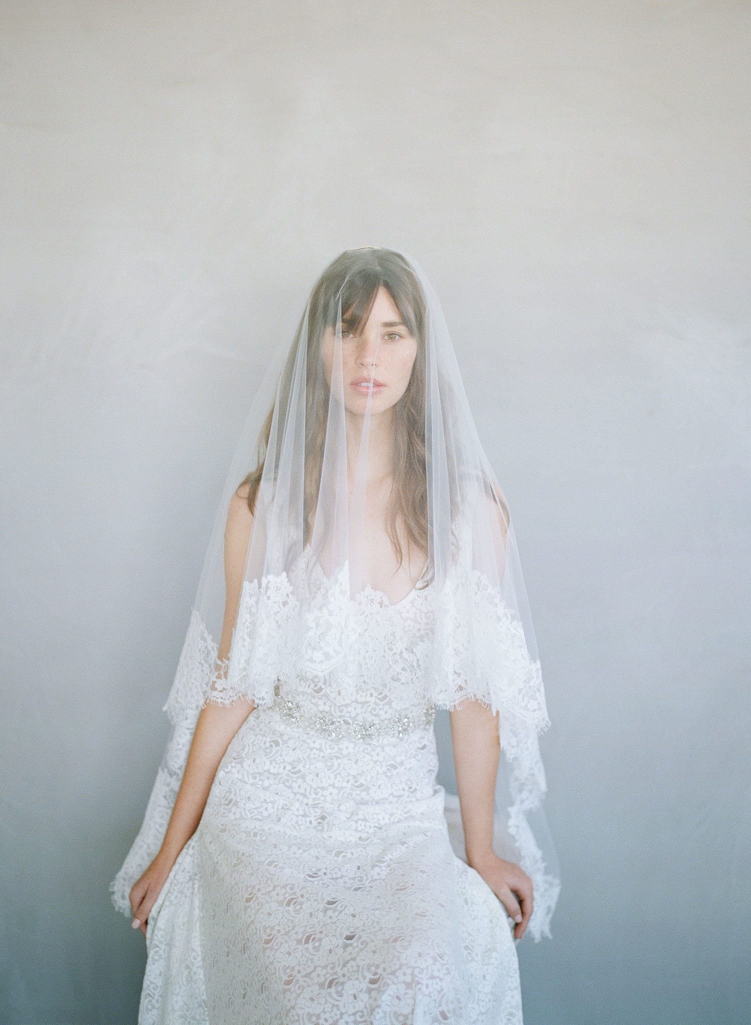 French lace veil, bridal veil, french floral lace, blusher veil, twigs and honey