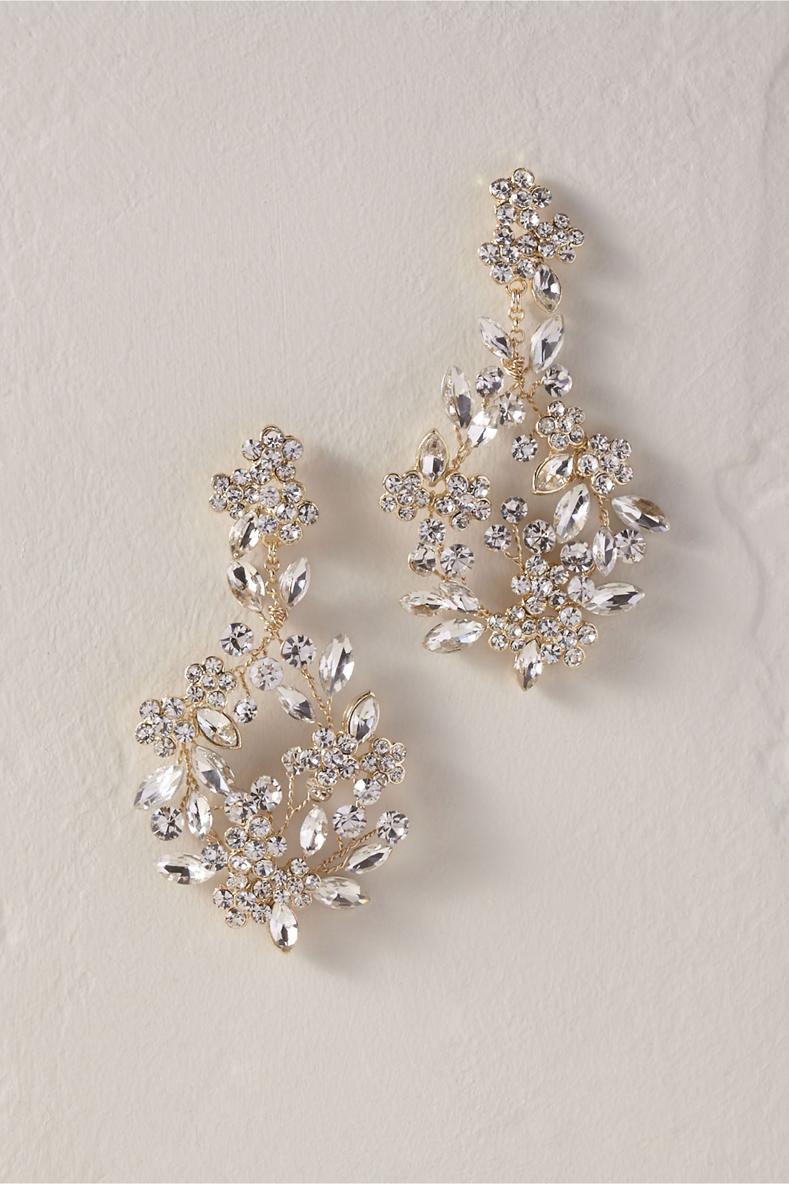 Opal crystal teardrop earrings - Style #825