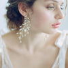 opal and crystal wedding drop earrings
