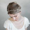 Simple and dainty bead and crystal hair vine - Style #901