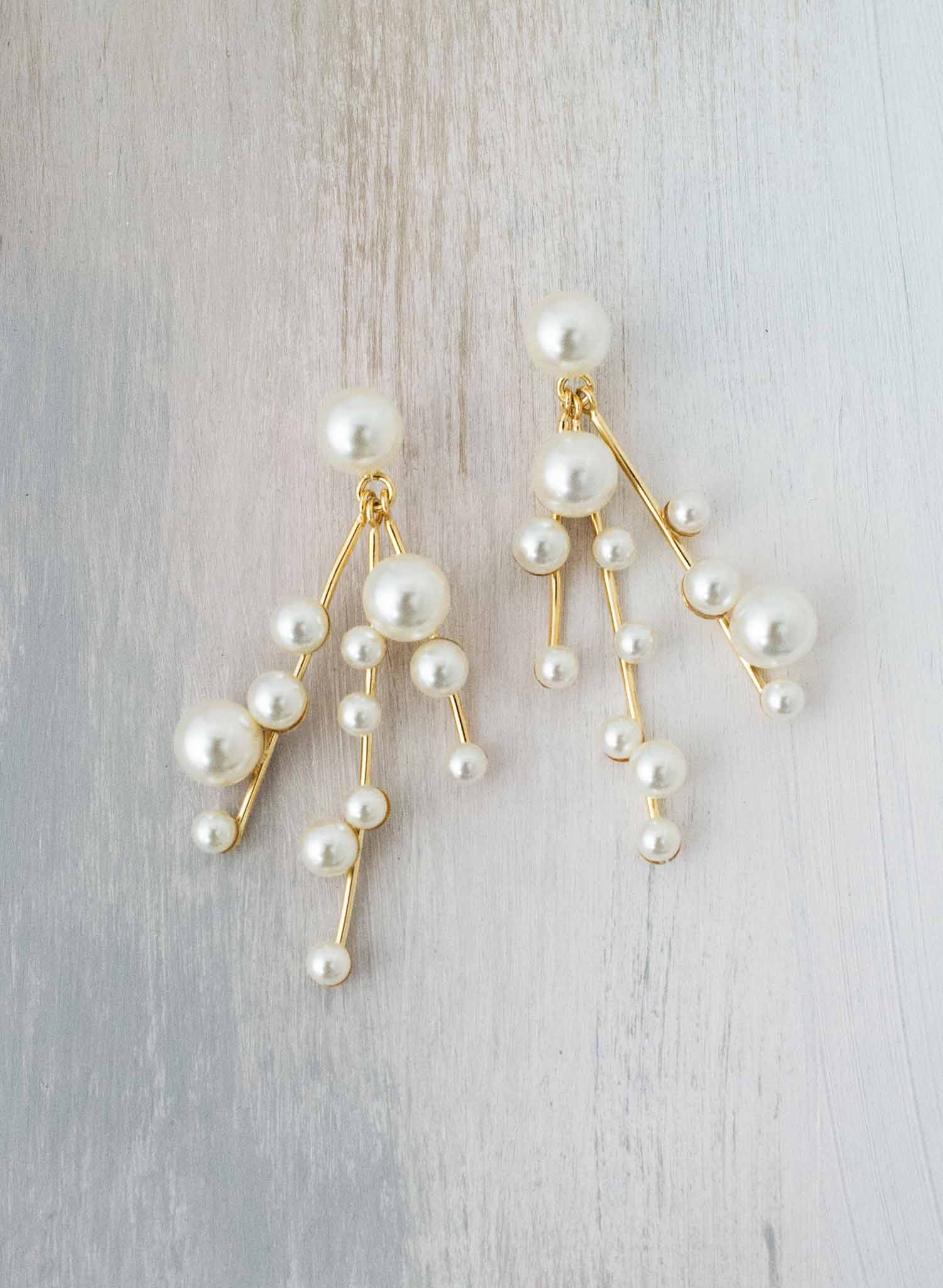 Pearl Waterfall earrings - Style #9018