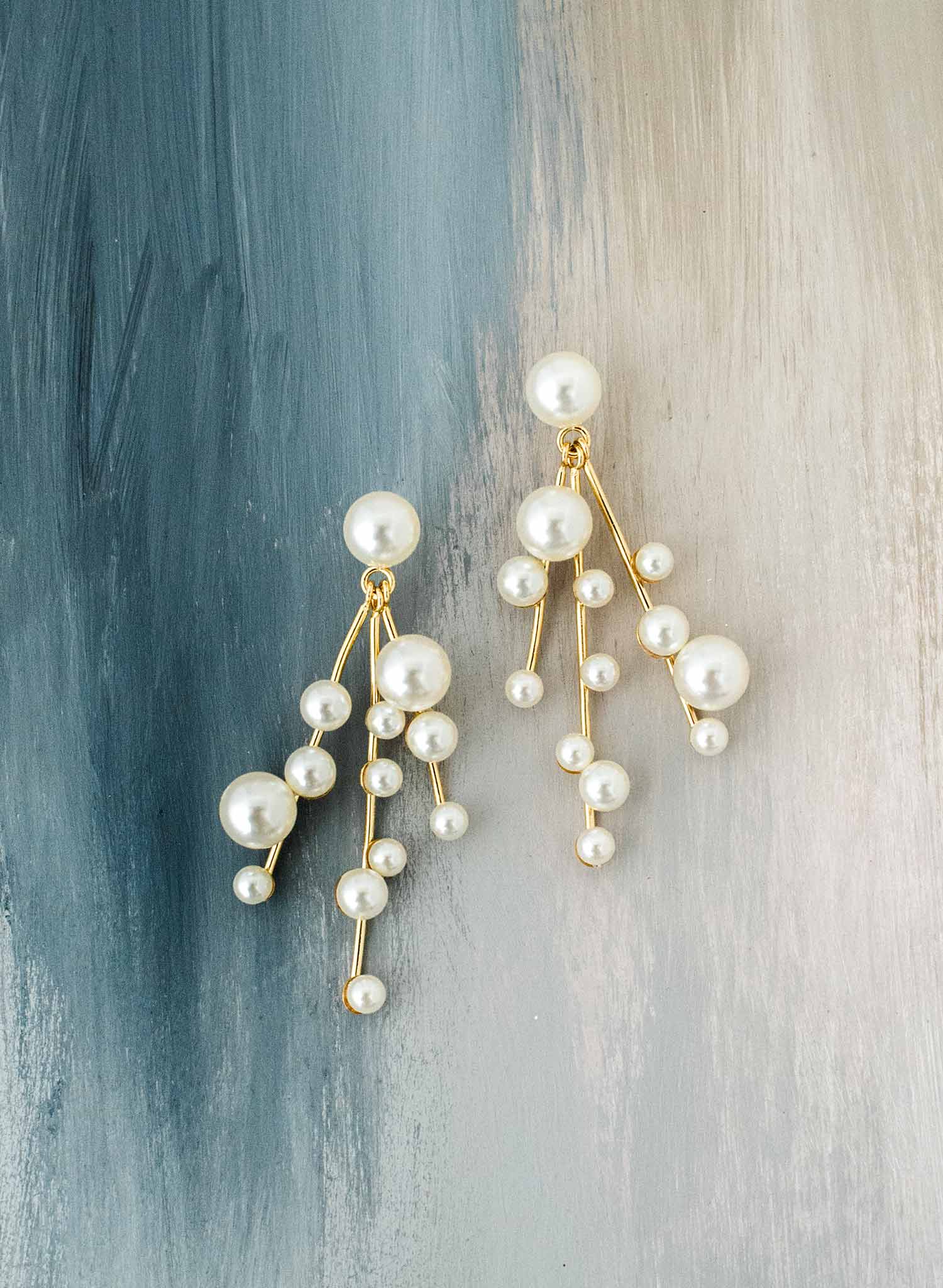 Pearl Waterfall earrings - Style #9018