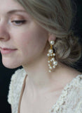 Pearl Waterfall earrings   - Style #9018
