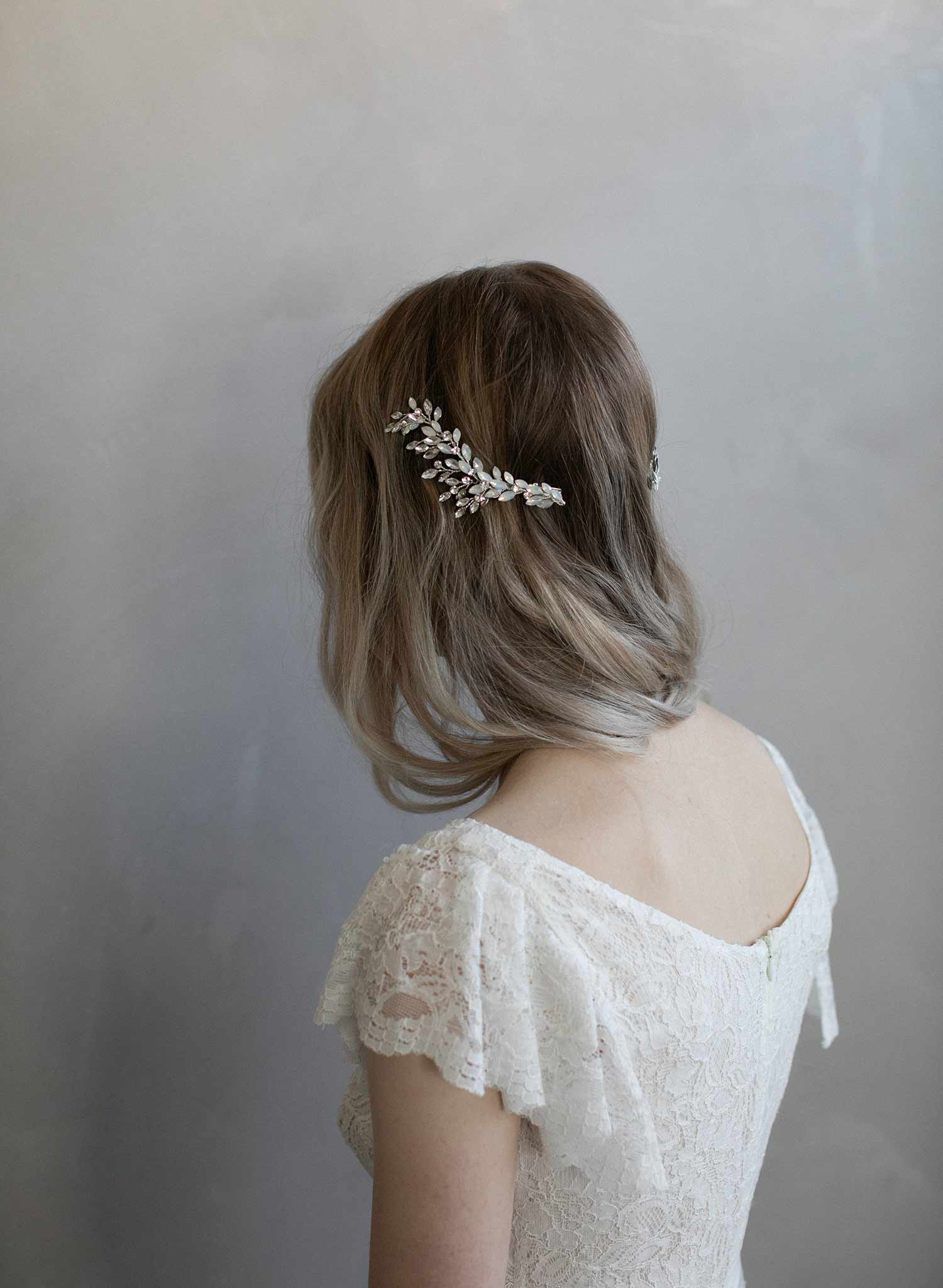 wing hair clip, bridal hair clip, crystal hair clip, crystals, bridal hair accessory, twigs and honey