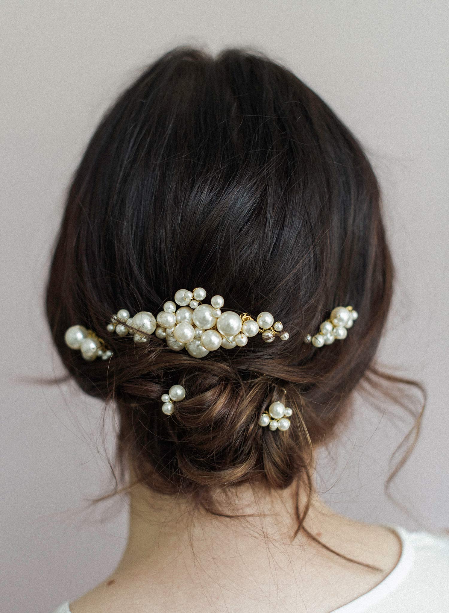 bridal hair pin set, pearl hair pins, bridal pearl hair accessory, pearl wedding accessory, twigs and honey, pearls