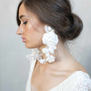 bridal earrings, bridal accessory, floral earrings, silk flowers, twigs and honey, wedding accessory, earrings