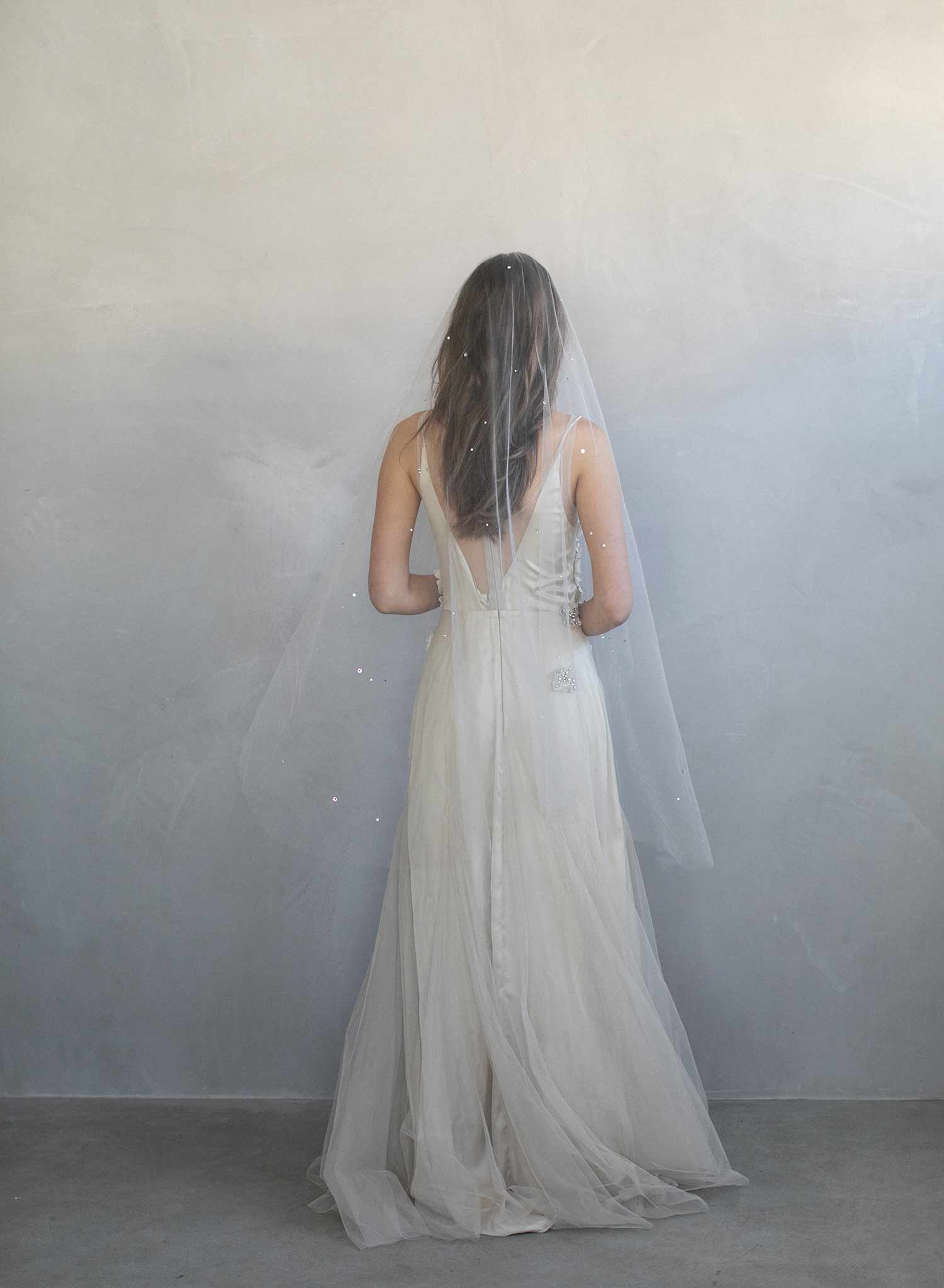 crystal veil, rhinestone veil, fingertip veil, bridal veil, wedding veil, wedding accessory, twigs and honey