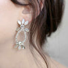 Oval crystal drop earrings - Style #971