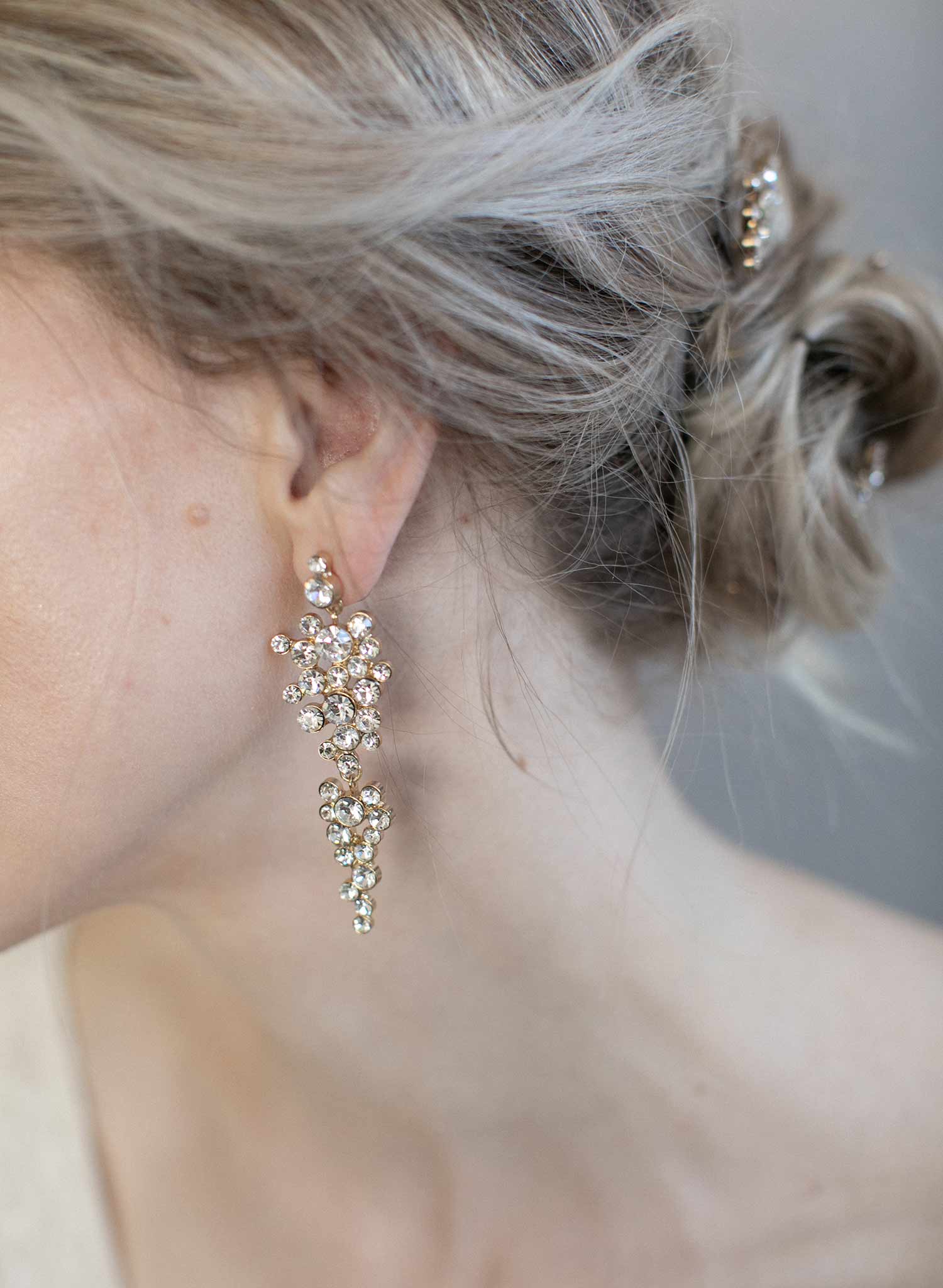 Champagne bubbles drop earrings - Style #976