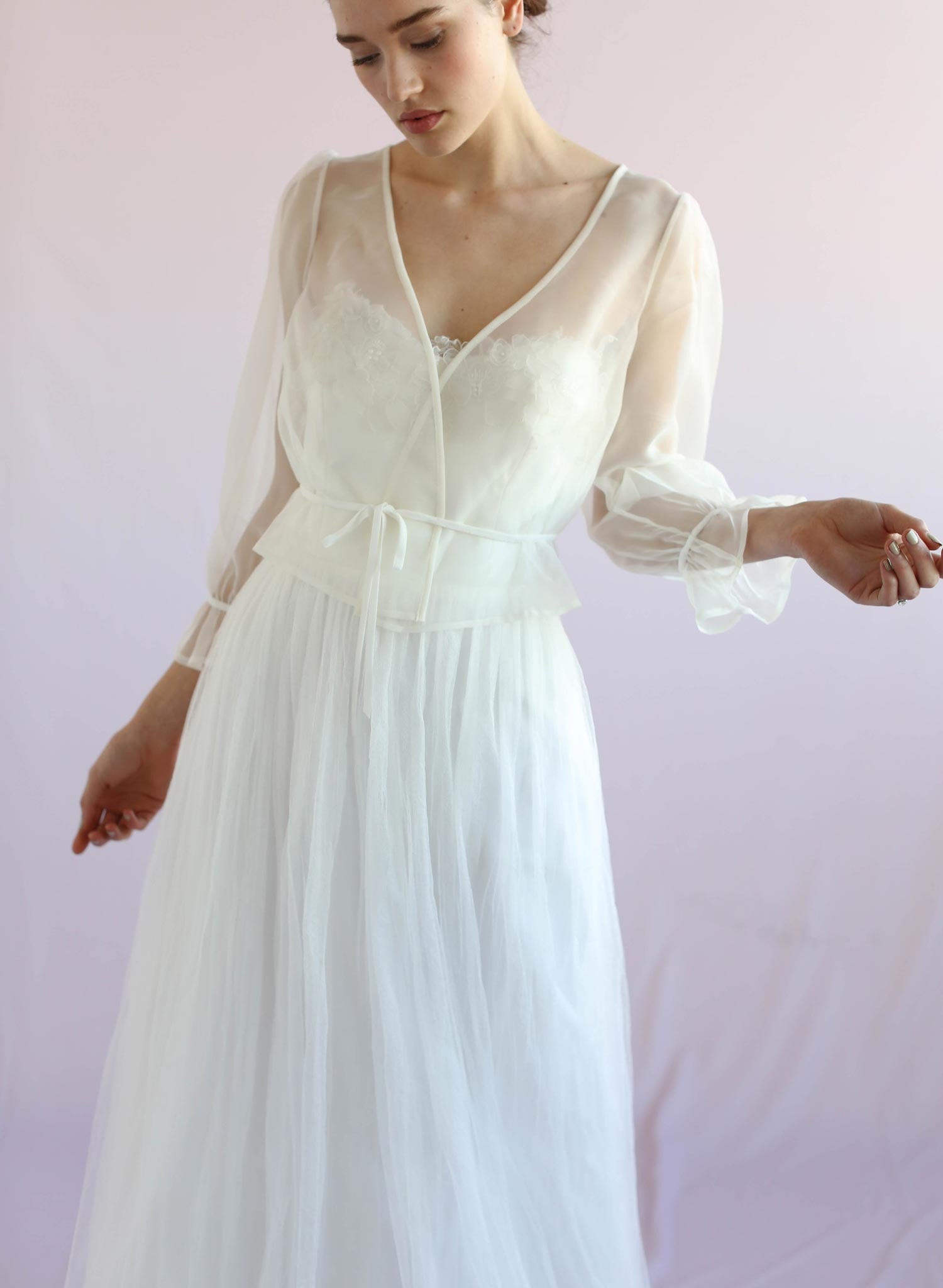 Geranium - Sheer wrap jacket - Style # TH018