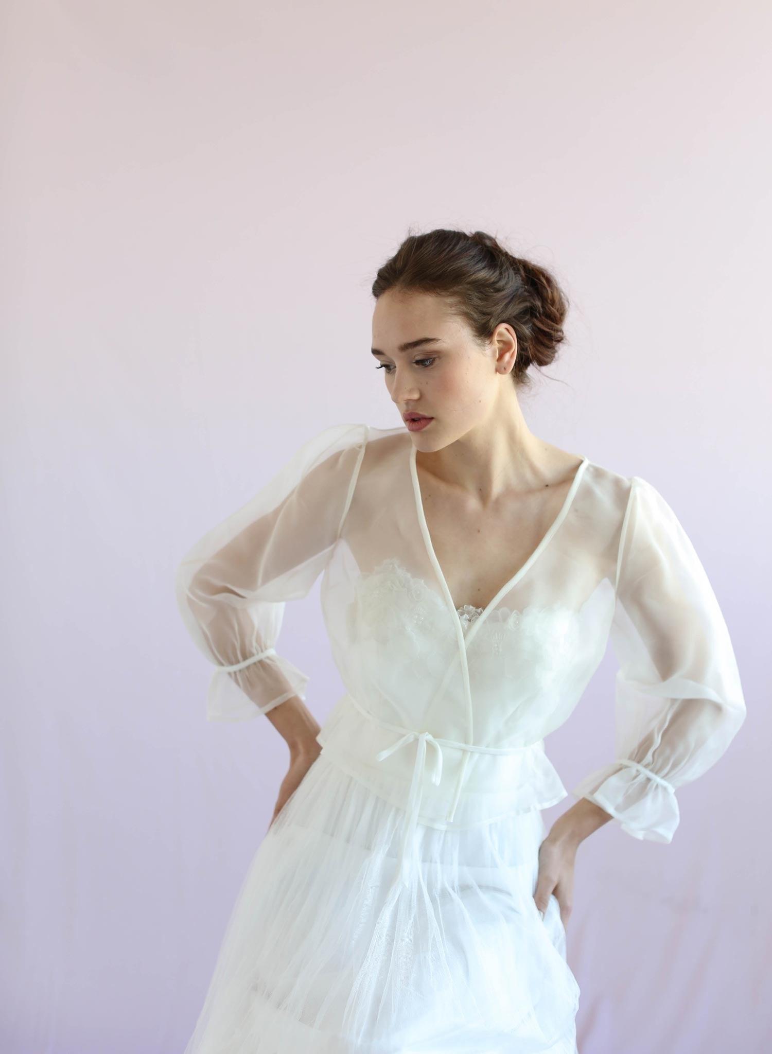 Geranium - Sheer wrap jacket - Style # TH018