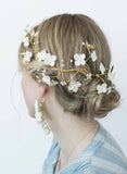 Hydrangea and pearl hair vine - Style #9035