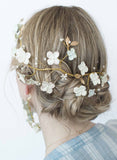 Hydrangea and pearl hair vine - Style #9035