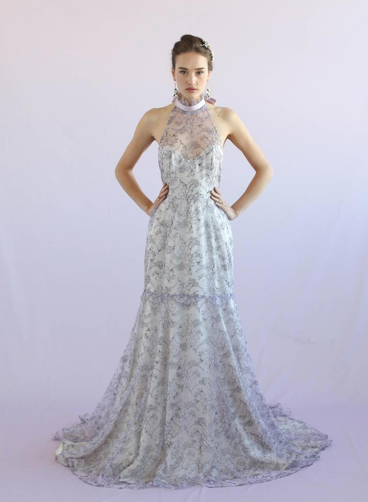 Wisteria - Lace halter gown