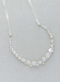 chunky white handmade pearl wedding necklace, twigs & honey