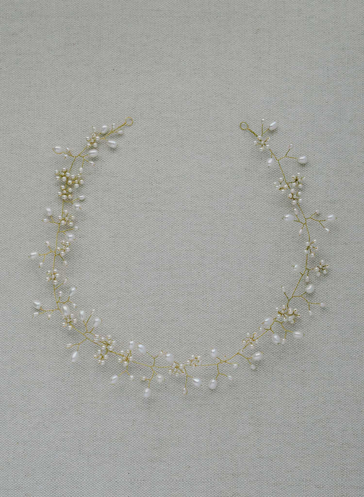 Baby's breath freshwater dainty hair vine - Style #2409