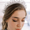 opal crystal halo flare tiara gold or silver, twigs and honey