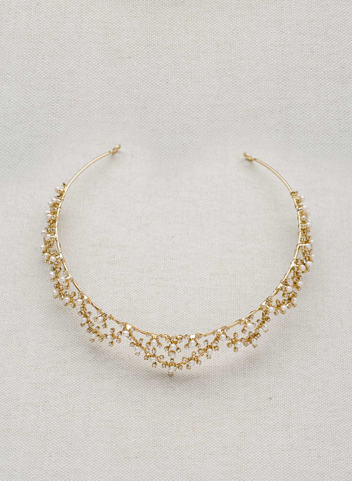 Tiny crystal and pearl burst tiara - Style #2414