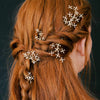 small wispy pearl and crystal gold or silver hair pin set, twigs and honey