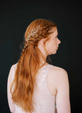 wispy curved pearl and crystal bridal hair comb, twigs and honey