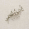 wispy curved pearl and crystal bridal hair comb, twigs and honey