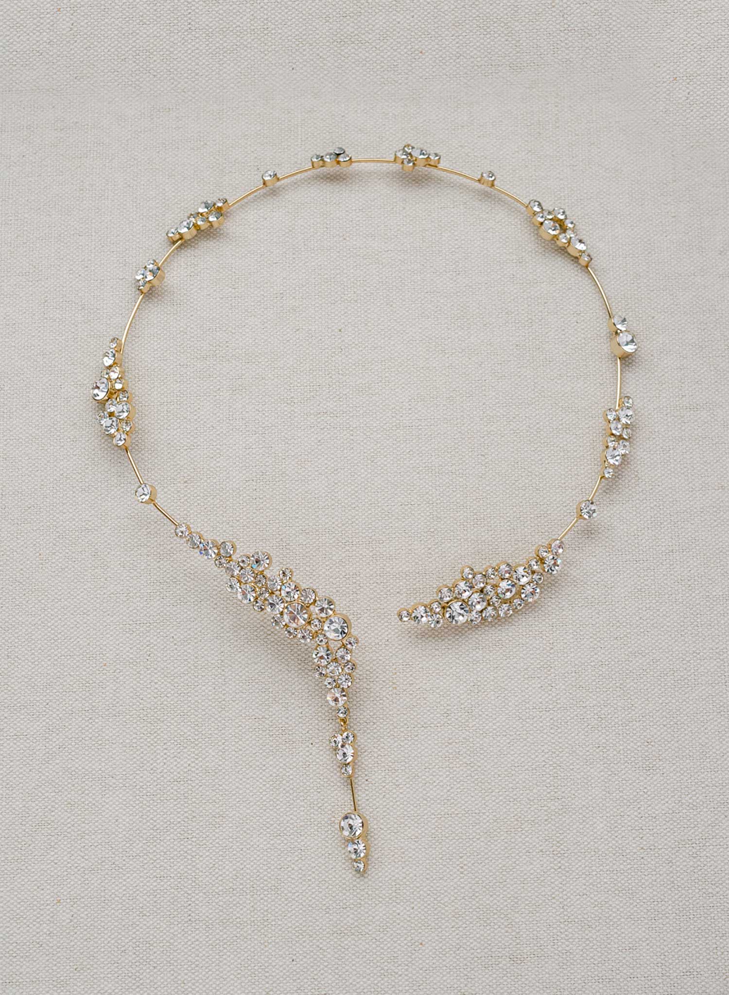 Champagne bubbles crystal necklace - Style #2419