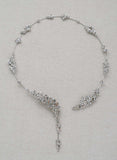 rigid circle gold or silver crystal bridal necklace, twigs & honey