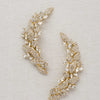 Crystal layered leaves hair clip pair - Style #2422