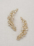 curved crystal pair gold or silver hair clips, twigs and honey