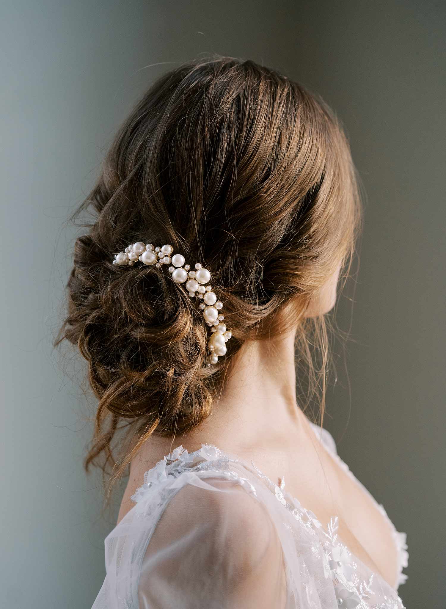 Pearl droplets hair comb - Style #2423